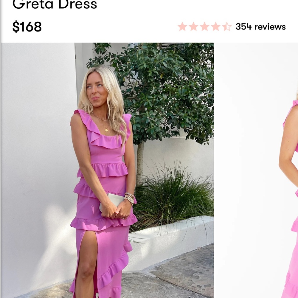 Show Me Your Mumu Greta Pink Ruffle Dress